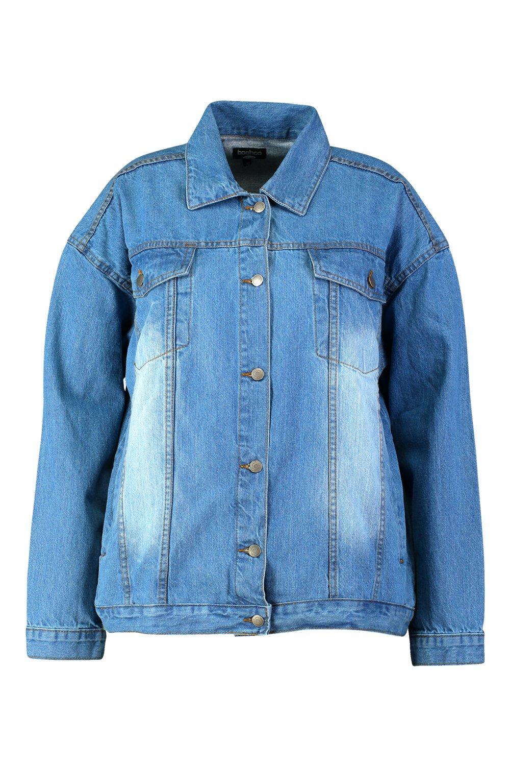 Boohoo denim hot sale jacket womens